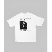 Sevbano Billie Eilish Hit Me Hard And Soft Baskılı Unisex Oversize Şarkıc Beyaz