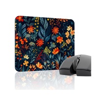 Çiçek Desenleri Kaymaz Dikişli Kauçuk Oyuncu Mousepad V3 - 22x18 Gaming Mouse Pad Fare Altlığı