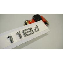 Bmw 116D Bagaj Krom Metal 3M 3D Yazı Logo