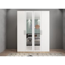 Bevel 4 Kapaklı Gizli Çekmeceli Gardırop Mb 140 Cm - Montaj Dahil