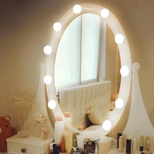 ' Lu Set Makyaj Aynası Işığı Banyo Yatak Odası Işığı Hoolywood Tarzı Led Makyaj Lambası 3 Farklı Renk Modu Diğer