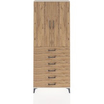 Arges Dolap 2 Raflı 6 Çekmeceli 2 Kapaklı 88x30x221 Aytaşı-çam Aytaşı