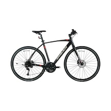 Bisan Trx 8600 Deore 30 Vites 54cm Metalik Parlak Siyah Kırmızı Şehir Bisikleti Siyah - Kırmızı