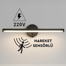 Sök-tak Beyaz Yapışkanlı Sensörlü Elektrikli Led Aplik 38cm - 220v Enerji Sınıfı A 10 Parça Siyah