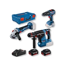 Bosch GBH 187 + GWS 18V-10 + GSR 18V-50 Vidalama Kırıcı Taşlama Seti - 0615990N42