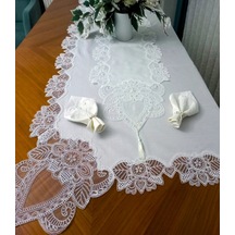 12 Kişilik Masa Örtüsü Takımı, Masa Seti 12 Kişilik 26 Parça 160x220cm Renkli