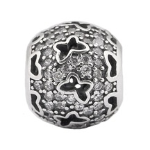 Nur Silver Taşlı Kelebekli Gümüş Charm Nur-bl00156