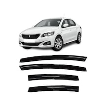 Peugeot 301 2012-2019 Uyumlu Mugen Cam Rüzgarlığı Seti Piano Black 4'lü İthal (00) (ŞüsCarOto Aksesuar)