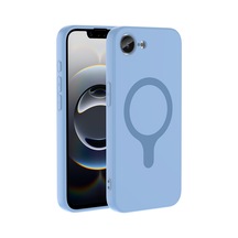 Apple iPhone Uyumlu 16e Kılıf Magsafe Şarj Özellikli Soft Mat Tasarım Aris Silikon Kapak Baby Blue
