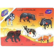 Ony-135-136-137 Ahşap Tutmalı Vahşi Hayvanlar