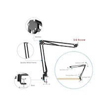 Masaüstü Ayarlanabilir Tablet Tutucu Kol 360 Dönebilen, Yaylı Metal Kollu, Masa Kelepçeli Ta