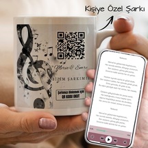 Bk Gift Kişiye Özel Şarkı Qr Kodlu Beyaz Kupa Bardak, Sevgiliye Hediye Kobitmeyencom33506 Bk Gift
