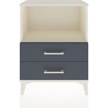 Arges Komodin Tek Raflı 2 Çekmeceli 60x30x80 Aytaşı-antrasit Aytası