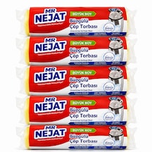 50 Adet Limon Kokulu Büzgülü Büyük Boy Çöp Torbası 65x70cm