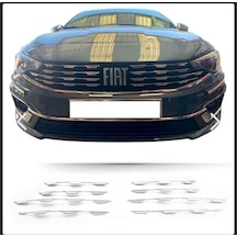 Fiat Egea Krom Ön Panjur 2021 Üzeri Uyumlu 8 Parça Makyajlı Kasa