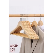 Natural Ahşap Elbise Askısı 12 Adet Montague Design 719133 -