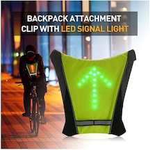 Geeroyoo Bisiklet İçin Kablosuz Uzaktan Kumandalı Led Güvenlik Işığı, Gece Sürüşü İçin Sarı Dönüş Işığı Ve Çanta Askısı Sarı