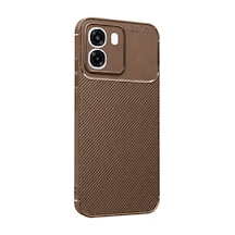 Uryport Oppo Oppo A6t 5g Auto Focus Karbon Kapak - Kahverengi