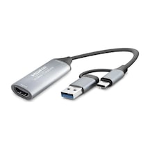 Büro Ev Ofis Cihazları İçin Gri Typec Usb3.0 4k 30hz Hdmi Video Capture