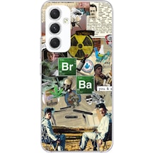 Samsung Galaxy A54 Uyumlu Breaking Bad Kolaj Baskılı Silikon Kılıf Renkli