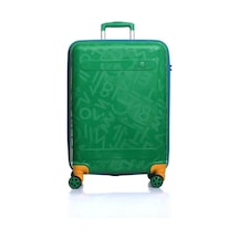 Benetton Orta Boy %100 Polipropilen Kırılmaz Valiz Yeşil Bnt2000 Yeşil