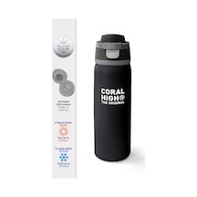 Coral High Siyah Pipetli Ve Direkt İçim Çelik Termos 800 Ml 38518 Siyah - Camel