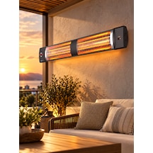 Square 2800 Watt 2 Kademeli Infrared Uzaktan Kumandalı Duvar Tipi Isıtıcı