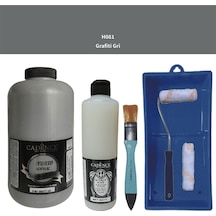 Mobilya Boyası-cadence Multisurface H-081 Grafiti Gri 2000ml Ultimate Vernik Mat 500ml Satenruloset Grafiti Gri