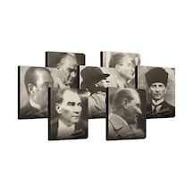 Atatürk Yaldızlı İmzalı Dikişli Sert Kapaklı Defter Çok Renkli