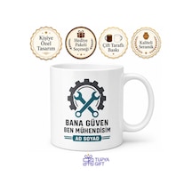 Bana Güven Ben Mühendisim Yazılı Kupa Bardak Hediye Beyaz / Çok Renkli
