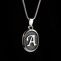 Kişiye Özel Harfli Erkek Kadın Kolye Çelik Takı Aksesuar K24 T5 Beyaz