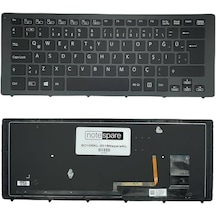 Sony İle Uyumlu Vaio Fit Svf15n, Svf-15n Notebook Klavye Işıklı Siyah Tr