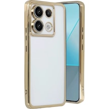 Newface Xiaomi Redmi Note 13 Pro 4g Kılıf Razer Lensli Silikon - Gold Altın