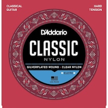 D'addario Ej27h Classics Serisi Klasik Gitar Tel Seti 4/4 Ölçek - Hard Tension - Gümüş Sarım