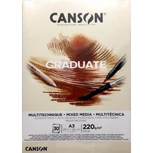 Canson Çizim Bloğu Graduate Mıx Medıa Natural 30 Syf A3 220 Gr