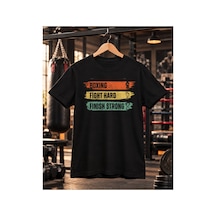 Segungear Fighthard Erkek Regular Fit Baskılı Spor Tişört Siyah - 932278655 Siyah