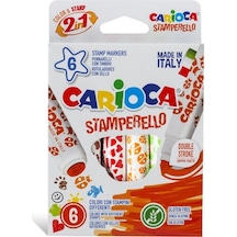 Carioca Stamferello Damgalı Yıkanabilir Keçeli Boya Kalemi 6'lı