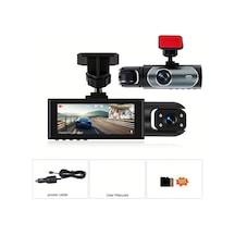 Dashanshop 32g Kartlı 3 16 Çift Lensli Araç Kamerası 1080p Ön 480p İç Görüş Hd Gece Görüşü Geniş Açı Dvr