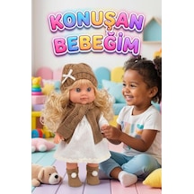 Lucia Girl Konuşan 35 Cm - Etkileşimli Kolları Bacakları Ve Kafası Et Kutulu Atkılı Oyuncak Bebek 74220163