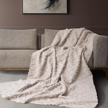 Ponela Koltuk Örtüsü Kaymaz Bohem Punch Kabartmalı 3 Boyutlu 175x215 Cm Medium Kaymaz, Camel