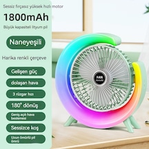 Usb Masaüstü Fanı Şarj Edilebilir Döngü Yüksek Rüzgar Fanı 000-nane Yeşili