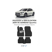 OtoCraft Peugeot E 208 Elektrik 2019 Ve Sonrası Araca Özel 3d Havuzlu Eva Paspas Tam Set 5 Parça
