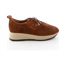 Bambi Taba Süet Hakiki Deri Kadın Sneaker K01756709302