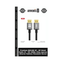 Premium Gb018b Dp - Dp Metal Kablo 4k - 5m 1080p Cihaz Aparatı Aktarım Kablosu Masaüstü Gereci