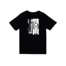 Stoned&Fame Blue Lock, Shidou Ryusei Anime Baskılı Unisex %100 Pamuk Siyah T-shirt SIYAH