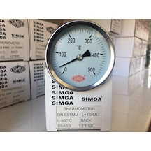 63 500 C Derece 15 Cm Dalma Boylu Fırın.taş Fırın Termometresi Simga