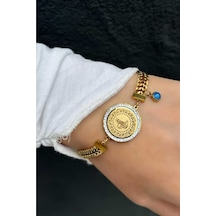 Tuğra Model Çelik Bileklik Sarı - 682971397 Sarı