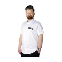 Mode Xl Büyük Beden Gömlek Baskılı God Day 22366 Beyaz 001