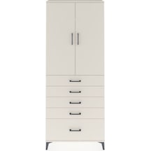 Arges Dolap 3 Raflı 5 Çekmeceli 2 Kapaklı 88x30x221 Aytaşı-ay... Aytaşı