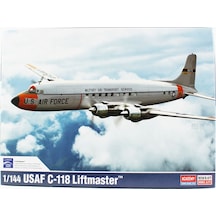 Academy 12634 1/144 Usaf C-118 Liftmaster Dc-6 Askeri Kargo Uçağı, Plastik Model Kiti